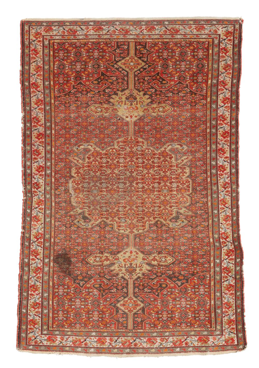 Appraisal: A Persian rug Early th century Wool on cotton foundation