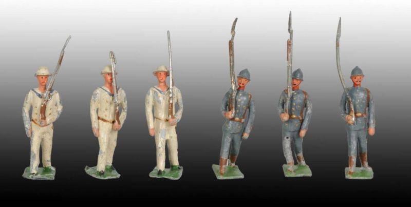 Appraisal: Lot of Mignot Toy Soldiers Description French WWI period Includes