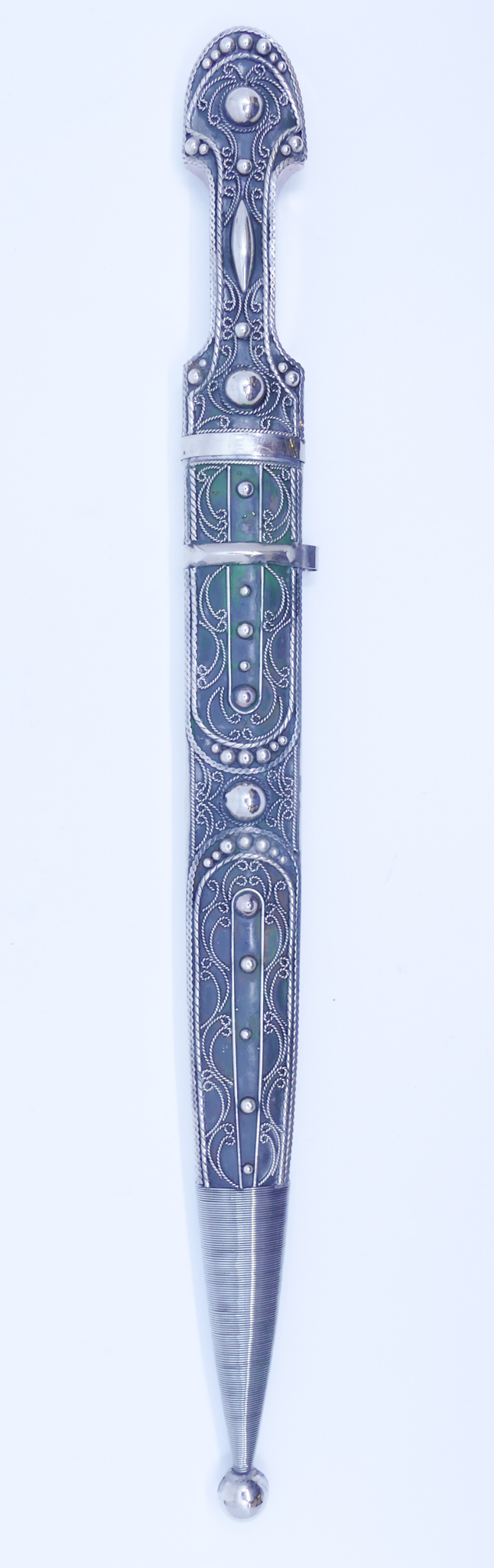 Appraisal: Russian Silver FIligree Kindjal Dagger ''