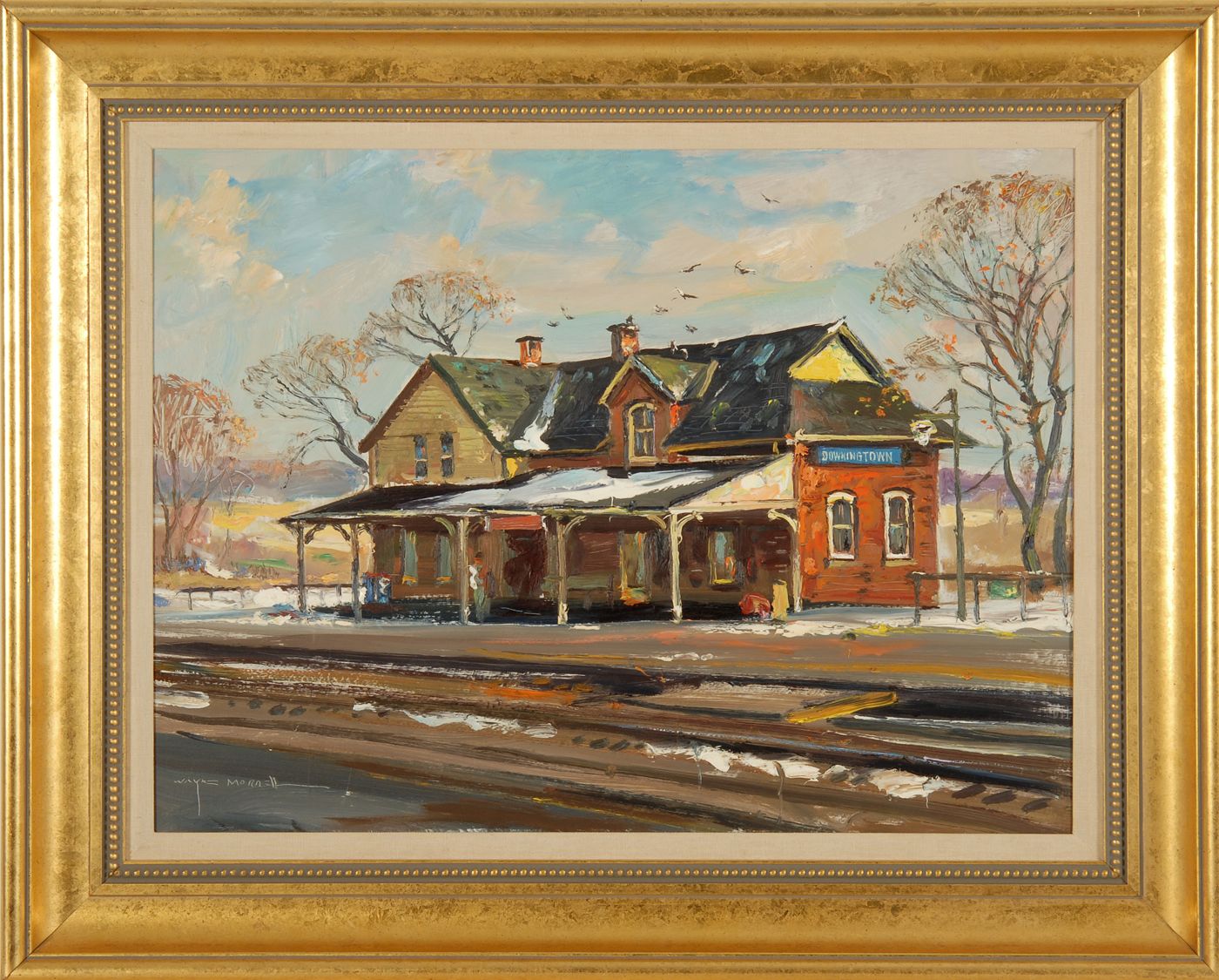 Appraisal: WAYNE BEAM MORRELLAmerican -Downingtown Railroad Station Signed lower left Wayne