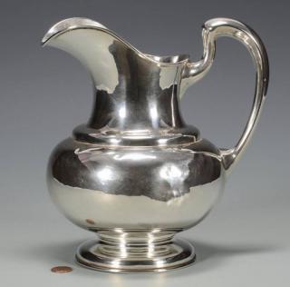 Appraisal: Mississippi Coin Silver Water Pitcher Natchez Mississippi Coin Silver water