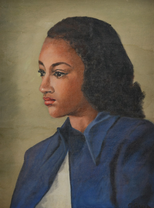 Appraisal: PARKER Margaret English - ''Alva'' Portrait of a Young African-American