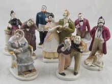 Appraisal: A set of eight Russian porcelain figures from Gogol's The