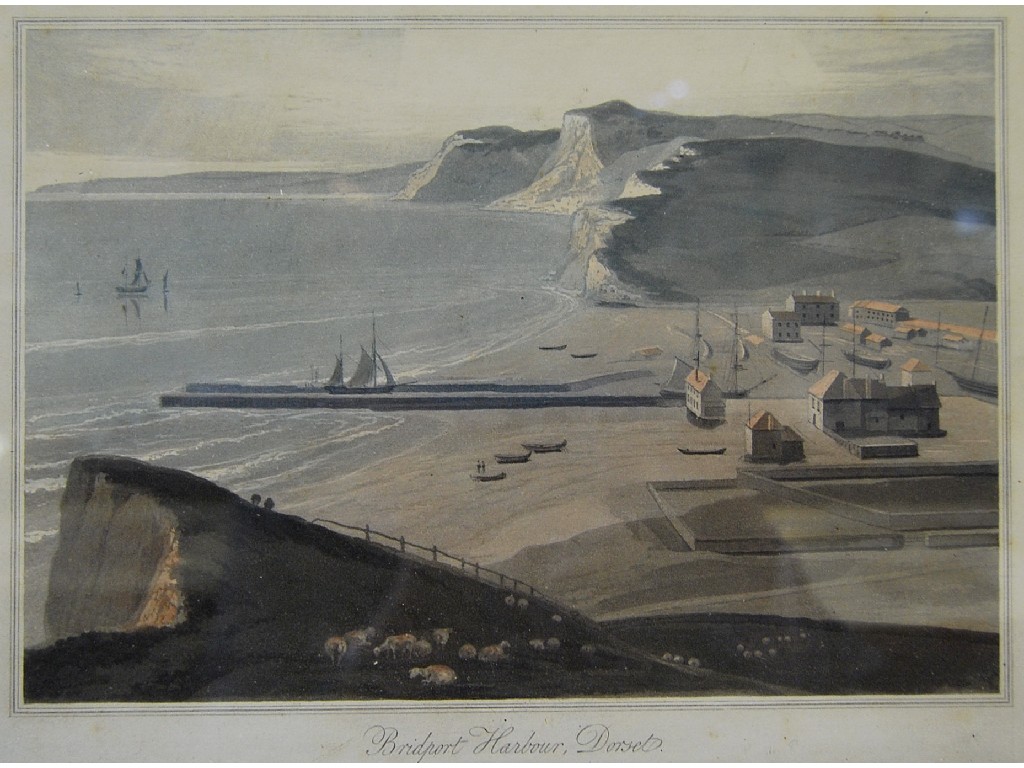 Appraisal: W Daniell - Bridport Harbour Dorset print x cm to