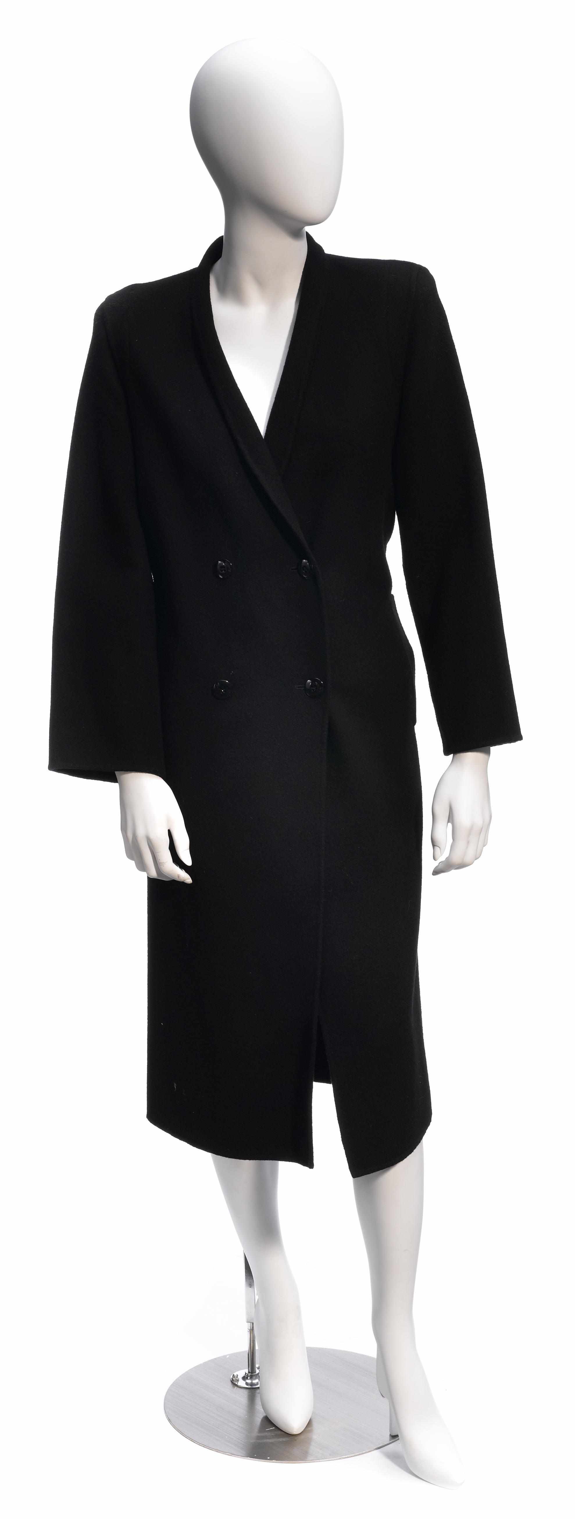 Appraisal: A Salvatore Ferragamo wool coat size together with a black