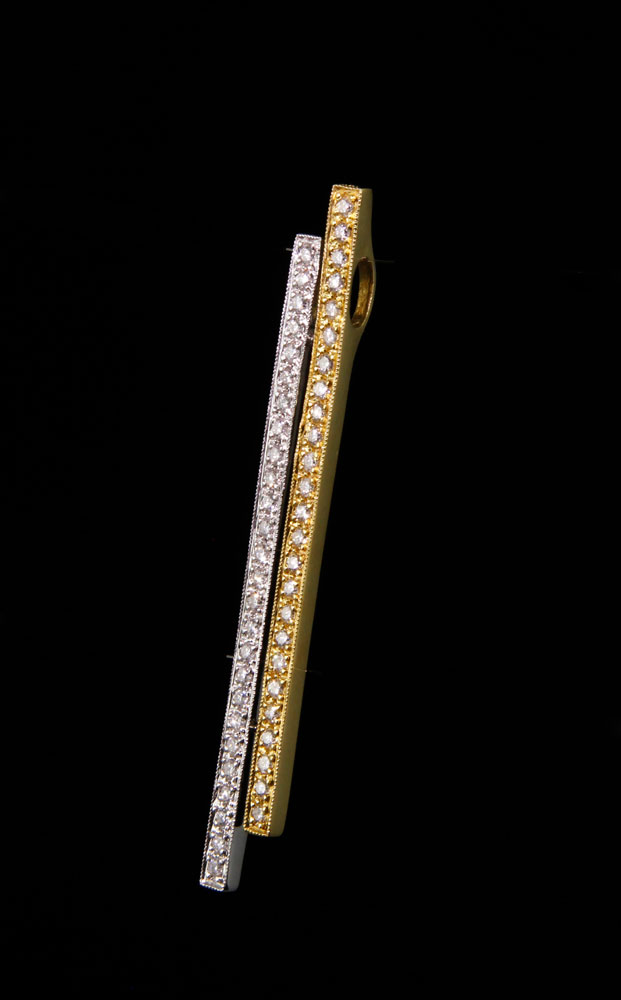 Appraisal: - K Gold and Diamond Pendant K two tone gold