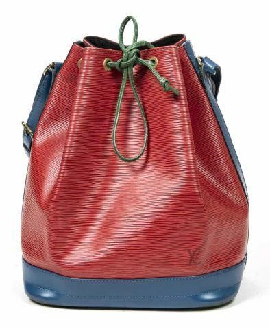 Appraisal: Louis Vuitton Noe GM bucket bag in red blue and