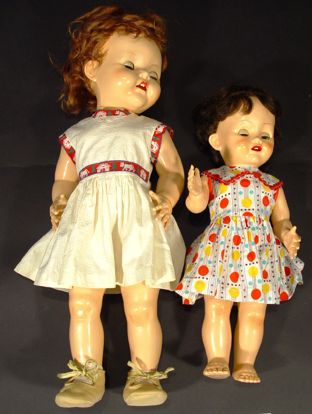 Appraisal: Two Pedigree composite dolls with jointed limbs and walking movement