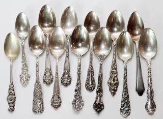 Appraisal: AMERICAN STERLING TEASPOONS C PIECES AMERICAN STERLING TEASPOONS C PIECES