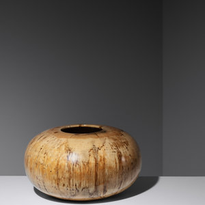 Appraisal: Ed Moulthrop - Low Vessel spanish oak signed 'ED MOULTHROP