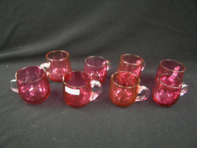 Appraisal: Victorian Cranberry Art Glass Punch Cups