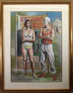 Appraisal: Adam Grant born Ringling Circus Painting Adam Grant born Ringling