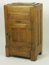 Appraisal: ICE BOX - Fine small raised panel lift lid single