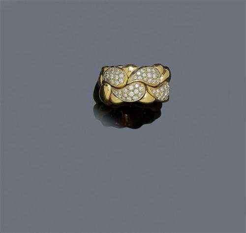 Appraisal: DIAMOND AND GOLD RING CHOPARD Yellow gold Ref - Ca