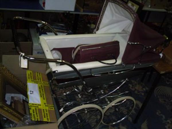 Appraisal: A 's 'Normandie' Silver Cross pram