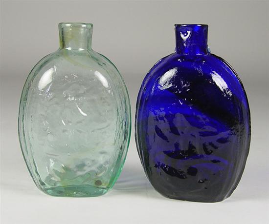 Appraisal: Pair of Albany Glass Works Flasks Possibly th Century Albany