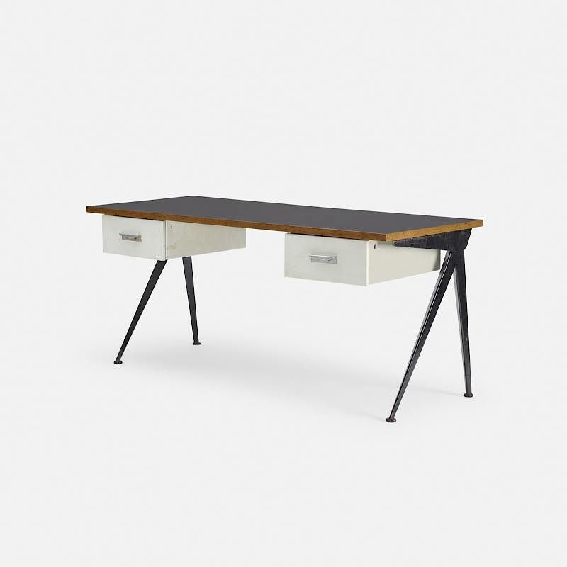 Appraisal: Jean Prouve Compas desk Jean Prouve Compas desk Ateliers Jean