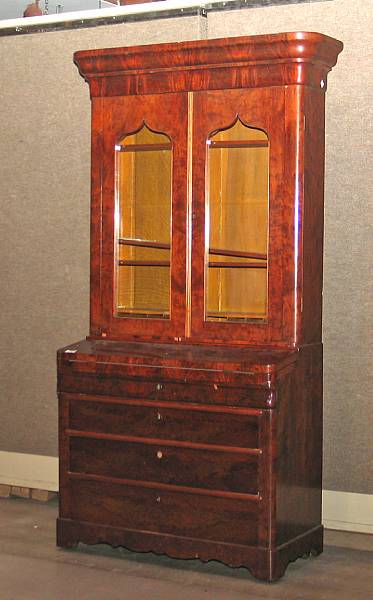 Appraisal: A Victorian mahogany secretary cabinet last quarter th century height