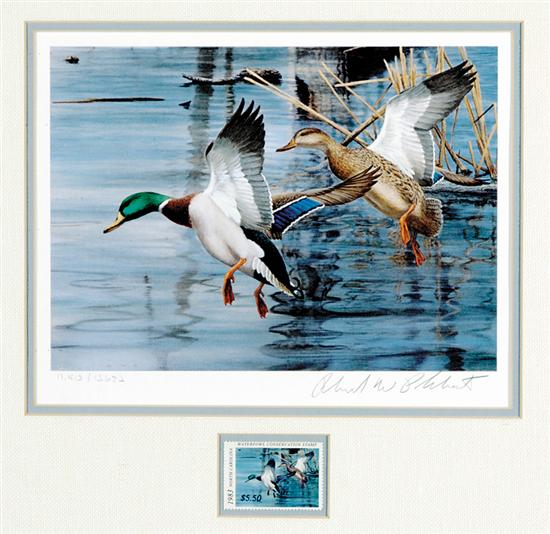 Appraisal: Wildlife conservation duck stamps and prints CINNAMON TEAL by Gerald