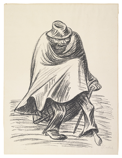 Appraisal: ERNST BARLACH Vergn gtes Einbein II Lithograph x mm x