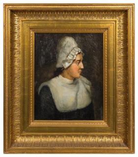 Appraisal: Louis Kurz Austrian American - Portrait of a Maid oil