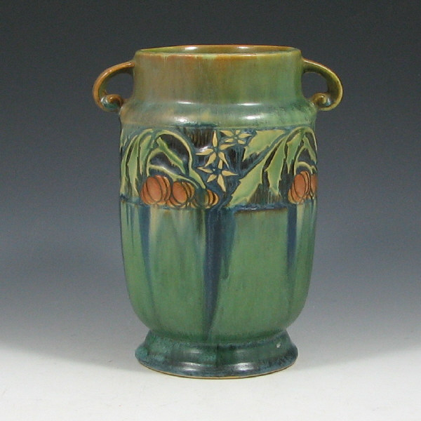 Appraisal: Roseville Baneda - Vase w Labels Roseville Baneda vase in