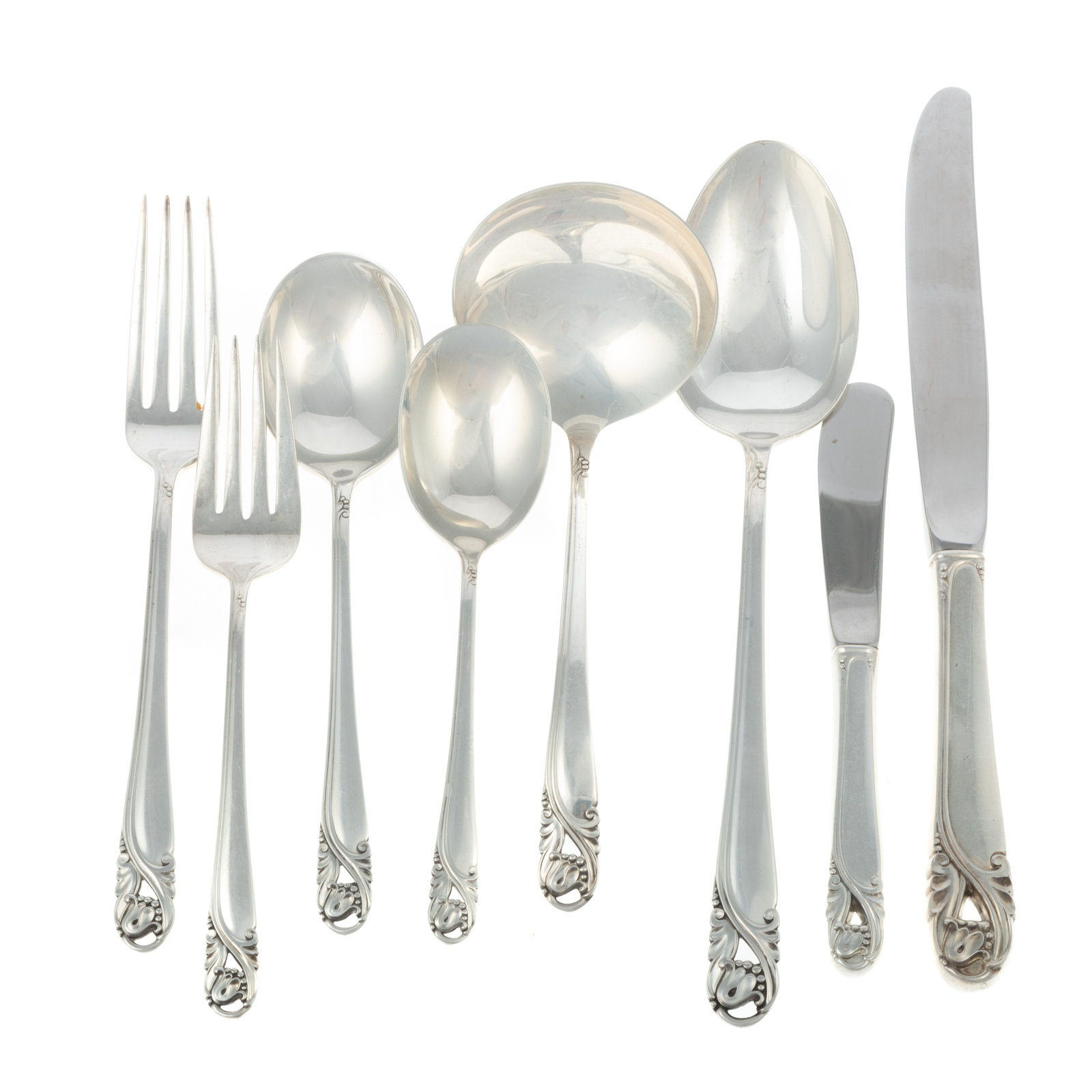 Appraisal: INTERNATIONAL STERLING SPRING GLORY FLATWARE SERVICE Service for ten including