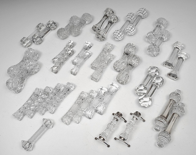 Appraisal: A COLLECTION OF THIRTY SEVEN CUT GLASS KNIFE RESTS principally