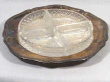 Appraisal: A German silver hors d'oeuvre dish weighing approx ounces cm