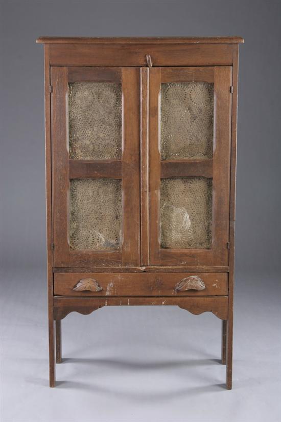 Appraisal: AMERICAN COUNTRY PIE SAFE mid-to-late th century stained wood with