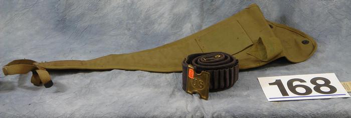 Appraisal: U S Mills cartridge belt marked on U S brass