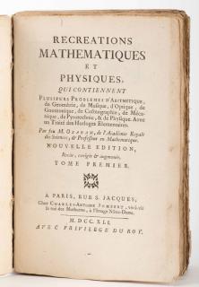 Appraisal: Ozanam Jacques Recreations Mathematiques et Physique Paris Jombert Four volumes