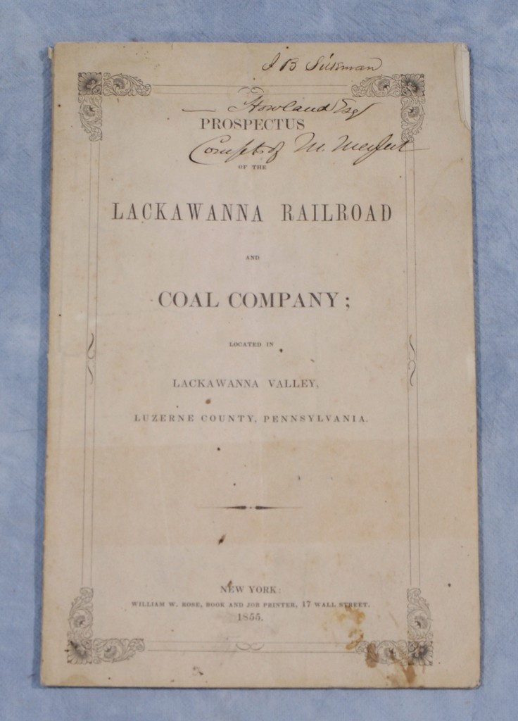 Appraisal: Prospectus of the Lackawanna Railroad and Coal Company NY original