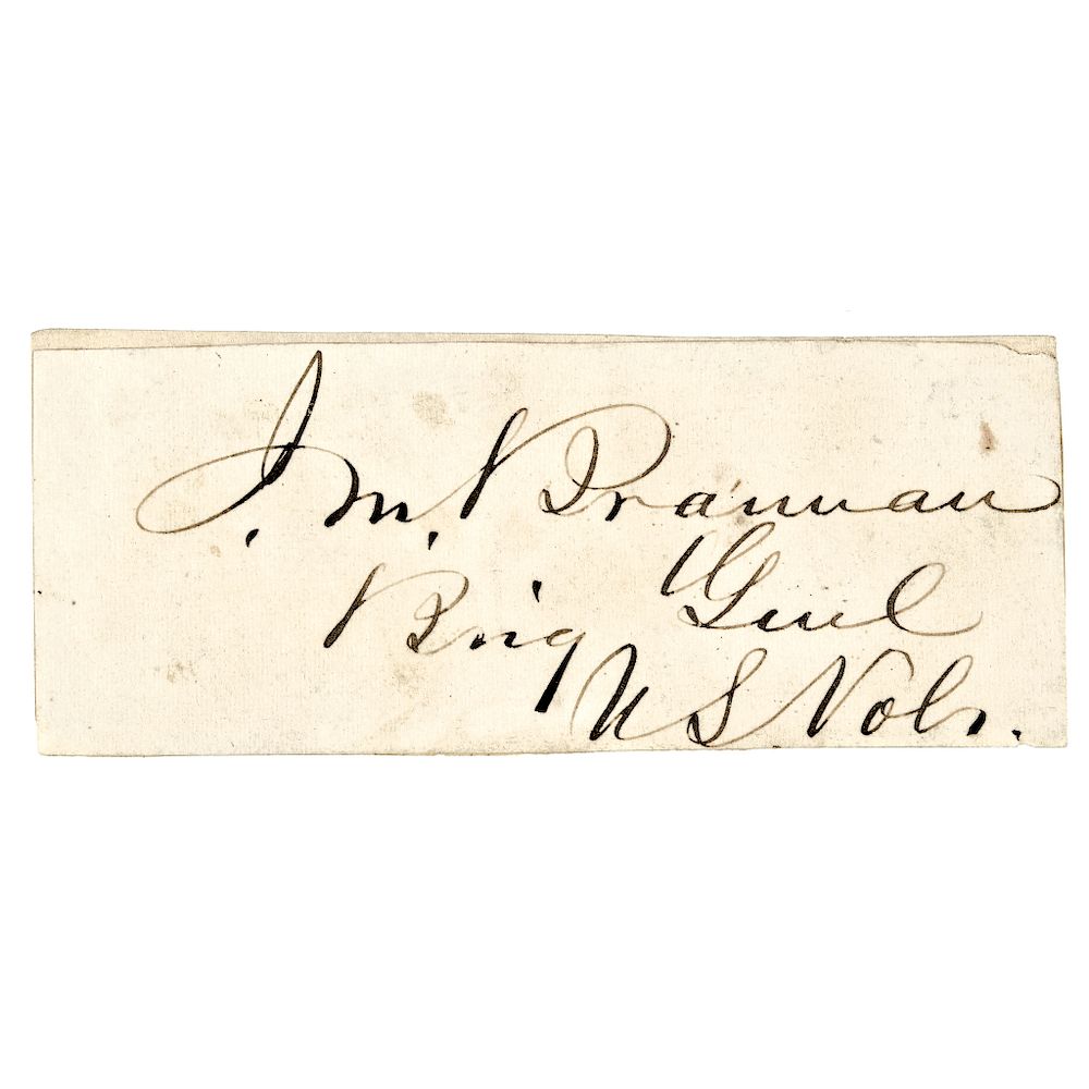 Appraisal: JOHN MILTON BRANNAN Scarce Signature Union Civil War General Autographs