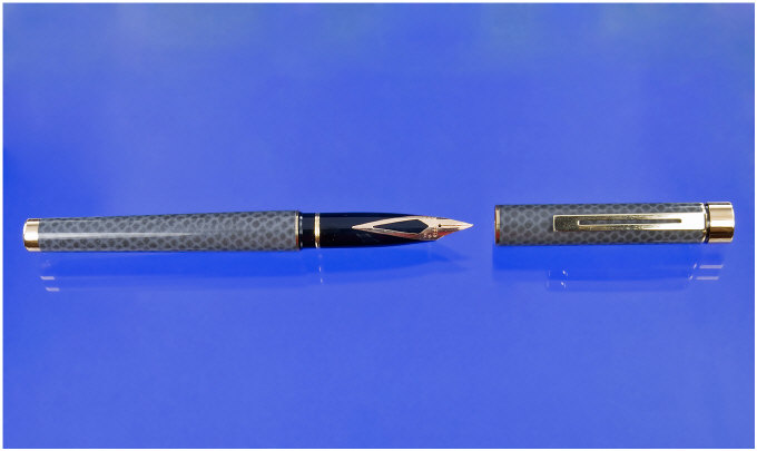 Appraisal: Sheaffer A Sheaffer Targa with grey enamel over an engine