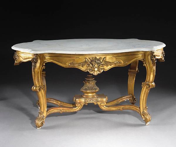 Appraisal: A Rococo style giltwood center table third quarter th century