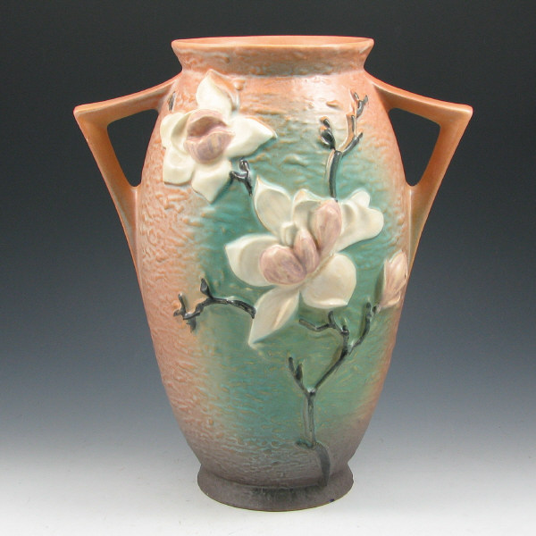 Appraisal: Roseville Magnolia - Vase Roseville Magnolia vase in brown Marked