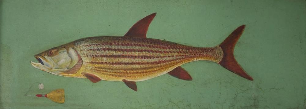 Appraisal: Paul Bough Travis American - Tiger Fish oil on board