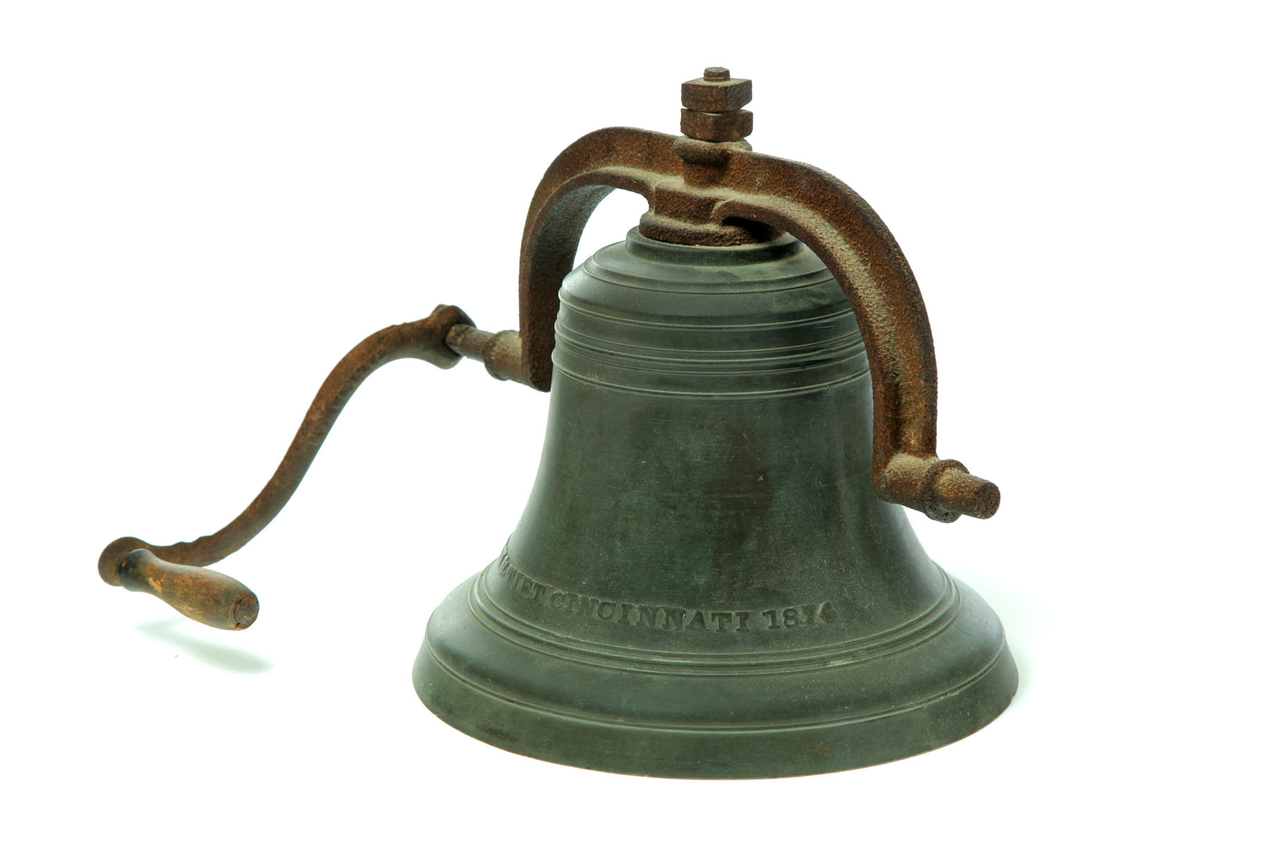 Appraisal: CINCINNATI BRONZE BELL Vanduzen Tift marked Cast iron yoke and