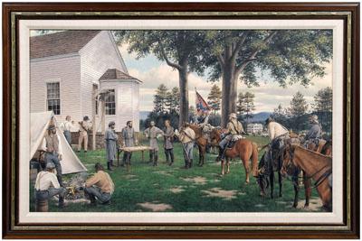 Appraisal: Civil War painting John White Charlotte North Carolina th century