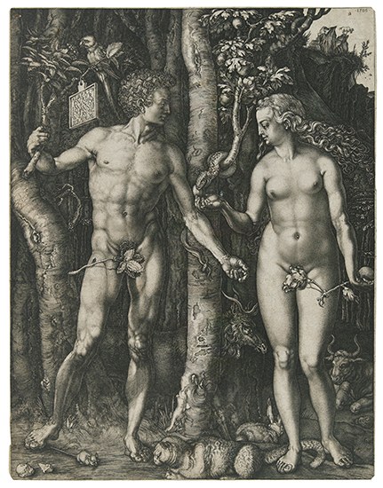 Appraisal: JOHANNES WIERICX after D rer Adam and Eve Engraving x