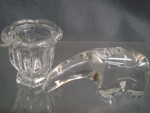 Appraisal: Baccarat crystal polar bear l with a Baccarat toothpick holder