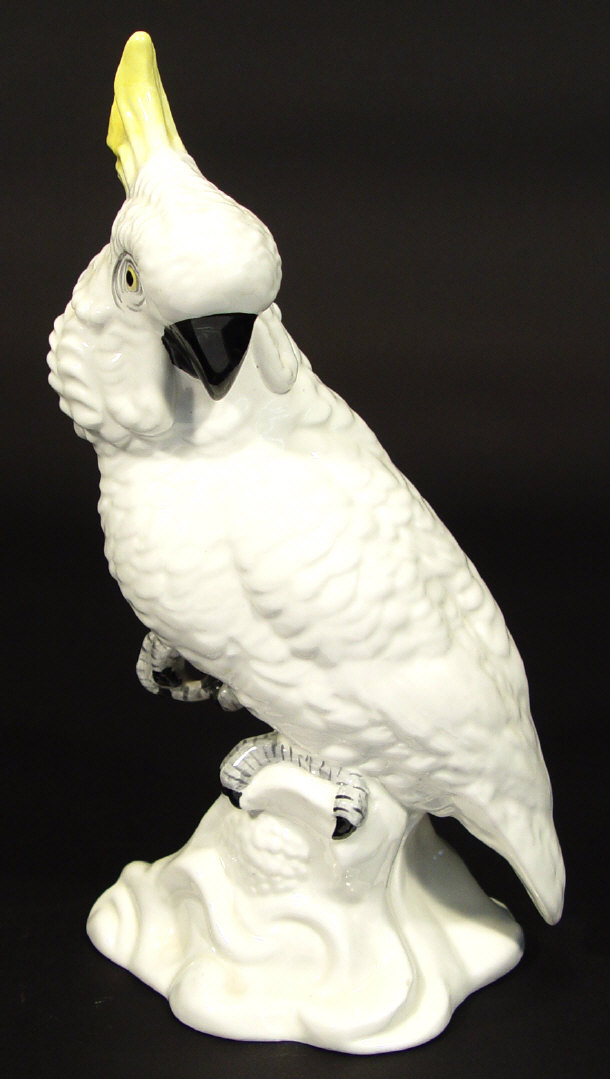 Appraisal: Crown Staffordshire Cockatoo modelled by J T Jones with hand