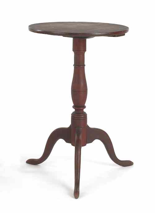 Appraisal: Delaware Valley Queen Anne candlestand late th c with a