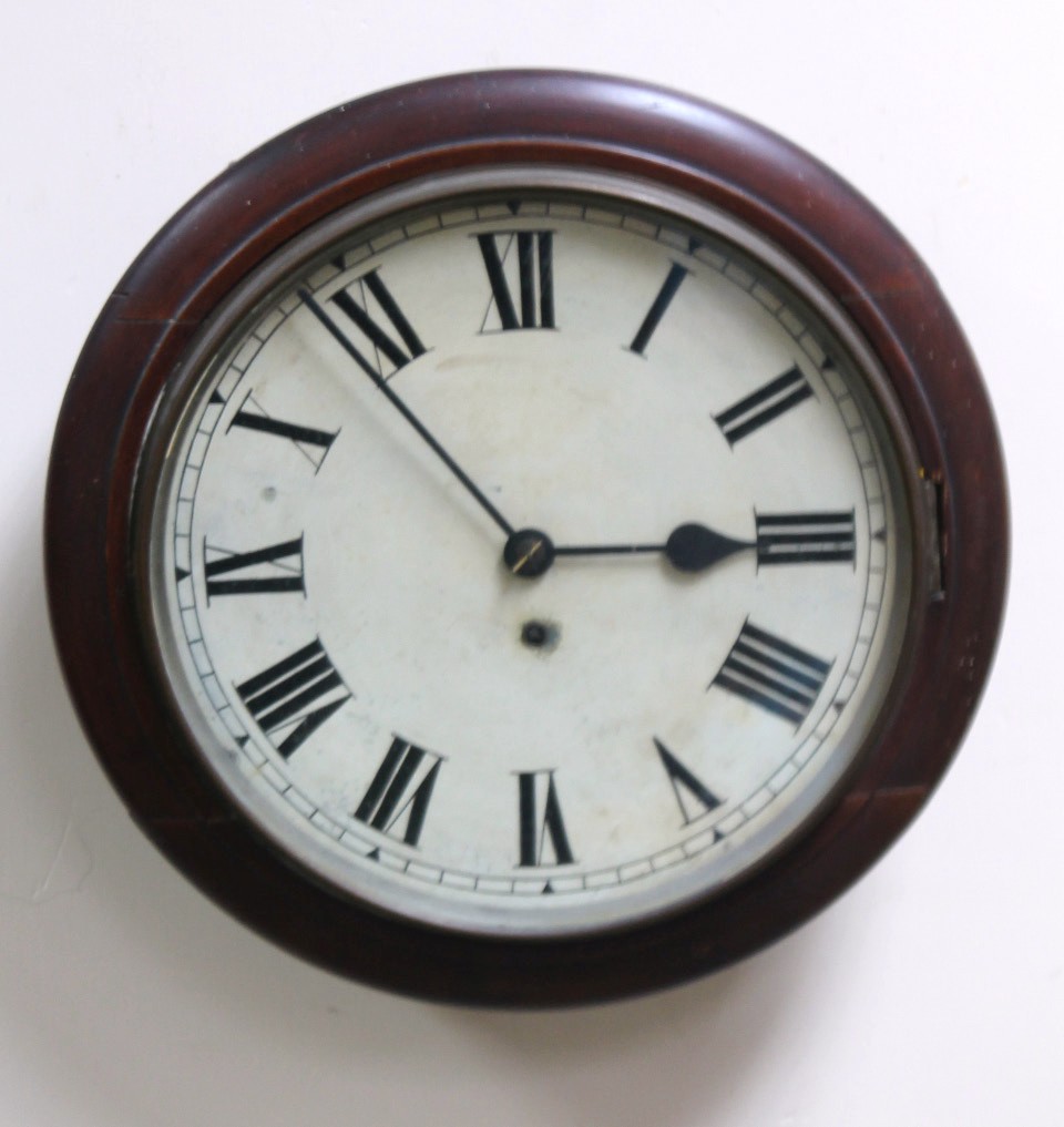 Appraisal: A mahogany cased wall clock the cm dia dial with