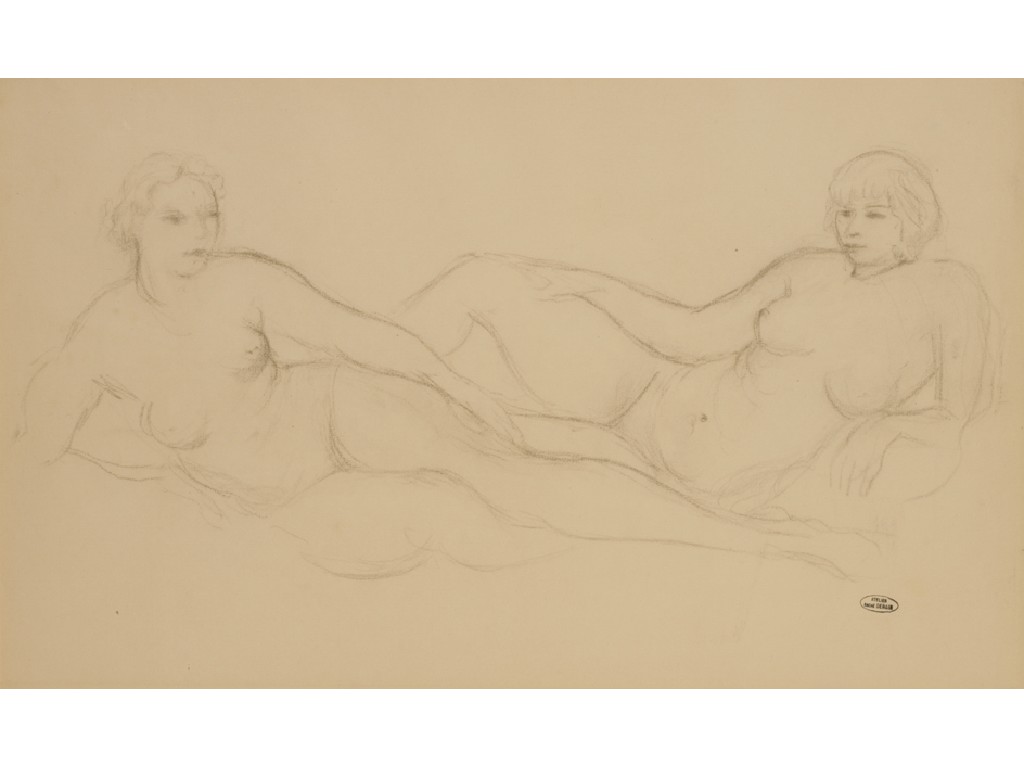 Appraisal: ANDRE DERAIN Deux femmes nues allongees with the atelier stamp