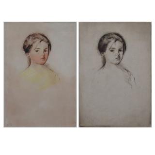 Appraisal: Collection of Two Margery Ryerson American - Etchings Depicting Young