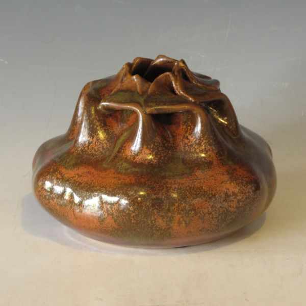 Appraisal: Clark House Pottery vase with copper glaze Marked Clark House