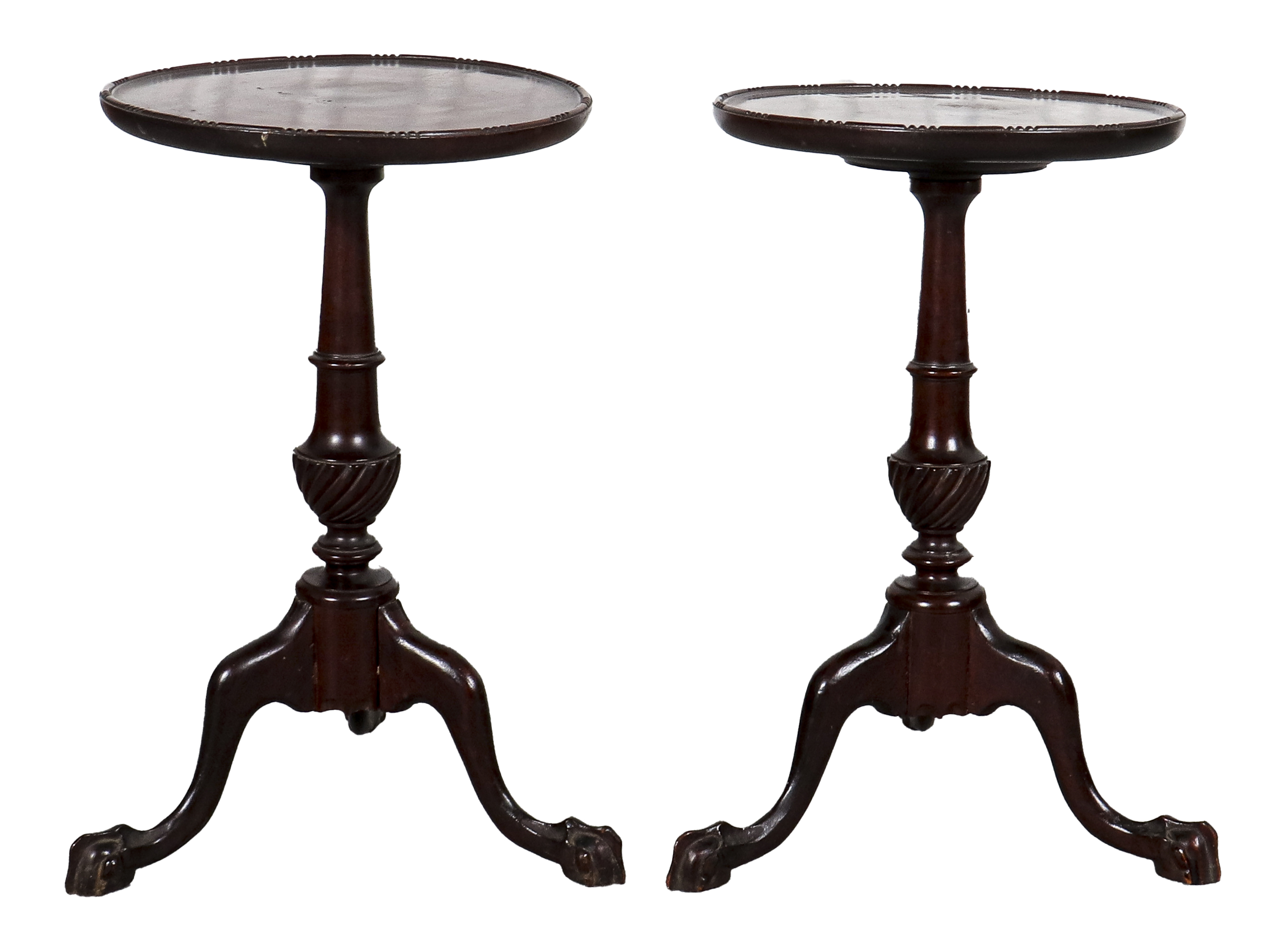 Appraisal: ENGLISH CHIPPENDALE MANNER SIDE TABLES PR English Chippendale manner pair