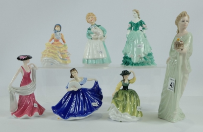 Appraisal: Royal Doulton small lady figures Buttercup HN Elaine HN Stayed